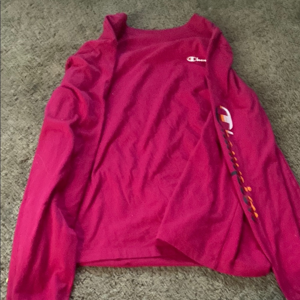 Champion Pink Polo Sweatshirt Hoodie